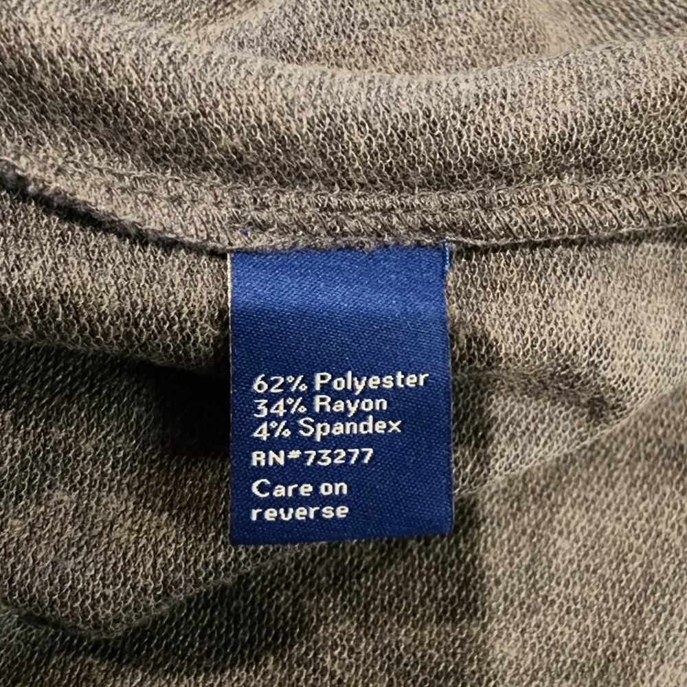 Apt. 9 Lattice Cutout Long Sleeve Blue Women's Top With Sharbite Hem Size M NWT - Picture 9 of 16